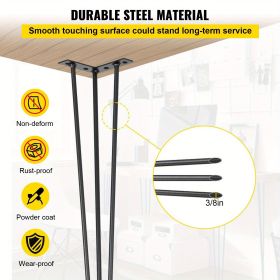 4-Pack Heavy-duty Metal Table Legs with Clamps - Sturdy and Durable, No Drilling Needed, Detachable Table Leg Supports, 24 Inches